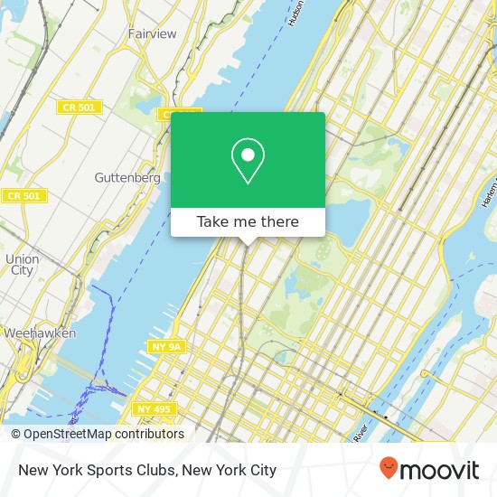 Mapa de New York Sports Clubs