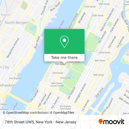 Mapa de 78th Street UWS