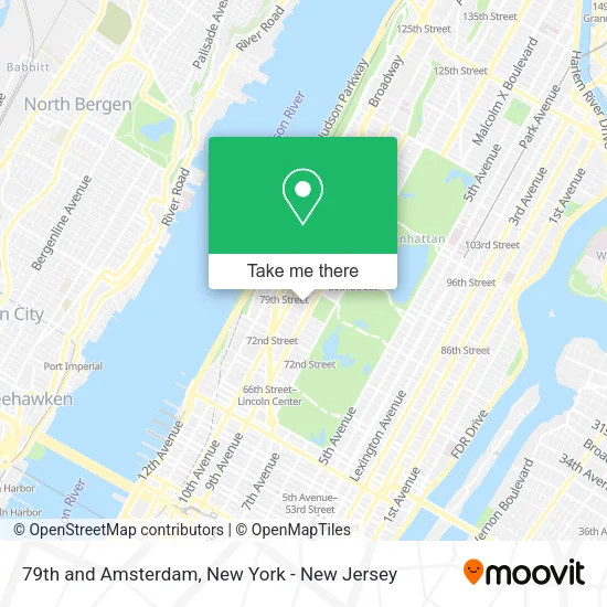 79th and Amsterdam map
