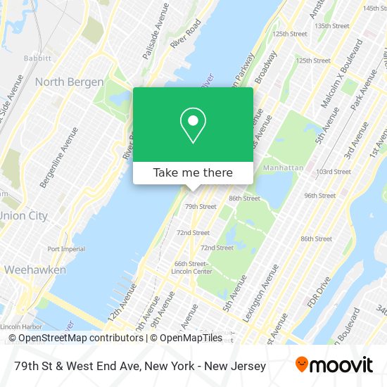 79th St & West End Ave map