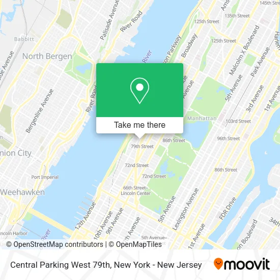 Central Parking West 79th map