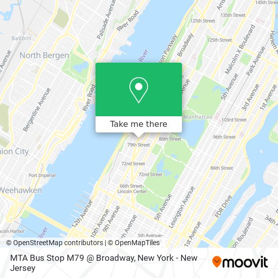 MTA Bus Stop M79 @ Broadway map
