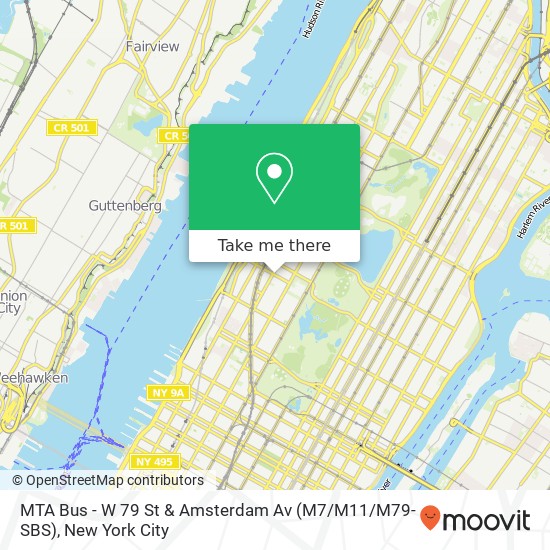 MTA Bus - W 79 St & Amsterdam Av (M7 / M11 / M79-SBS) map