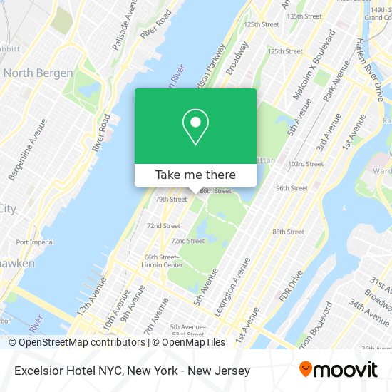 Mapa de Excelsior Hotel NYC