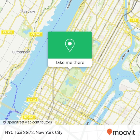 NYC Taxi 2G72 map