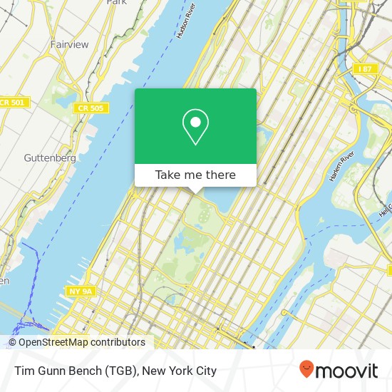 Tim Gunn Bench (TGB) map