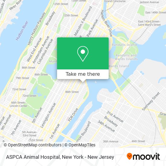 ASPCA Animal Hospital map