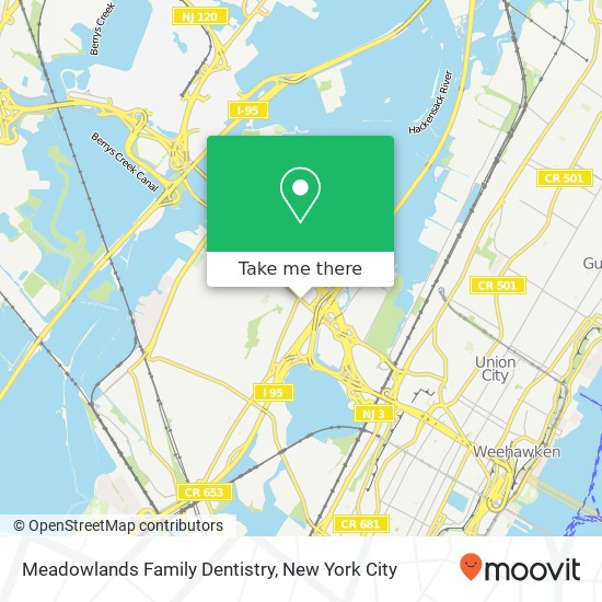 Meadowlands Family Dentistry map
