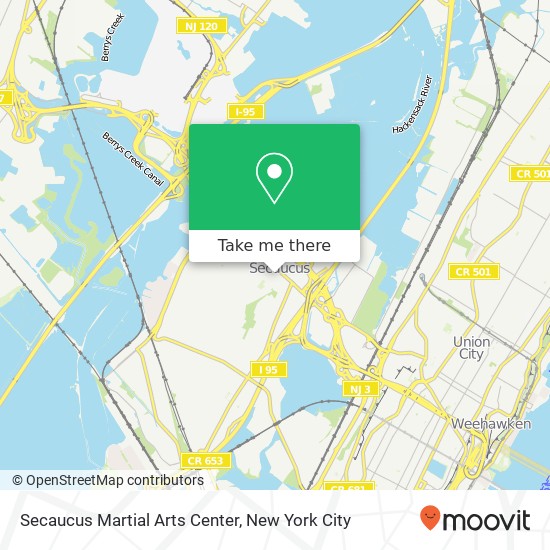 Secaucus Martial Arts Center map