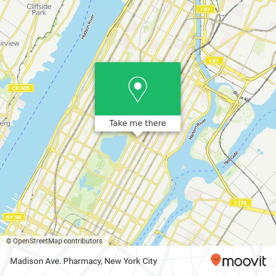 Madison Ave. Pharmacy map