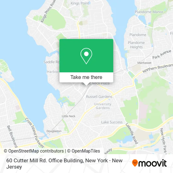 Mapa de 60 Cutter Mill Rd.  Office Building