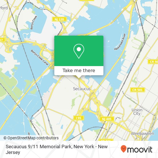 Mapa de Secaucus 9/11 Memorial Park