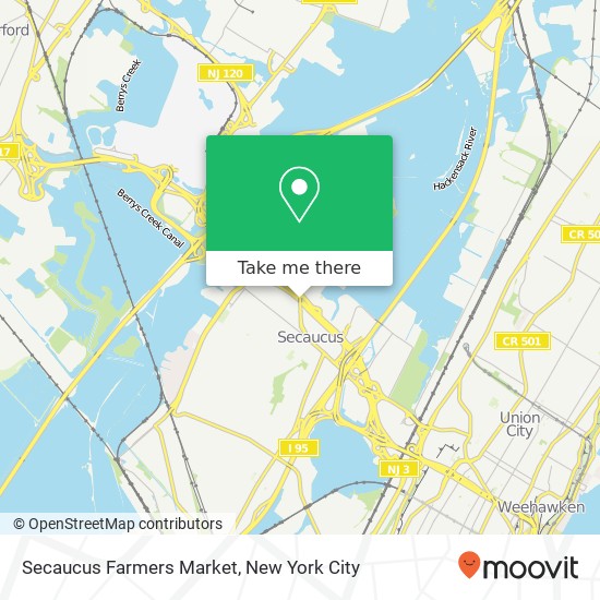 Secaucus Farmers Market map