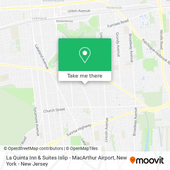 Mapa de La Quinta Inn & Suites Islip - MacArthur Airport