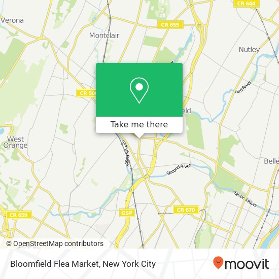 Bloomfield Flea Market map