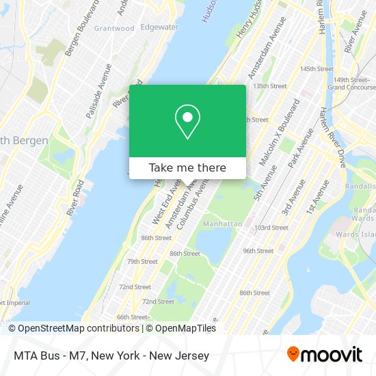 MTA Bus - M7 map