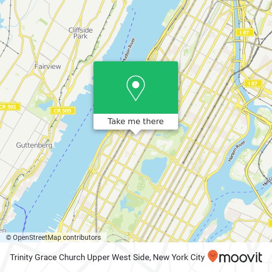 Trinity Grace Church Upper West Side map