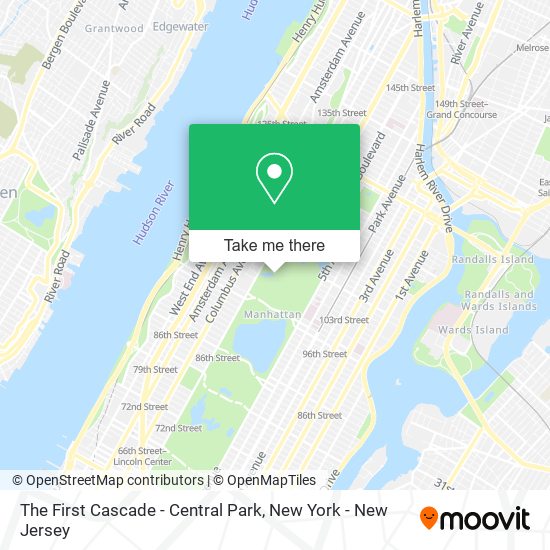 The First Cascade - Central Park map