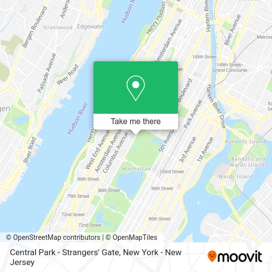 Central Park - Strangers' Gate map