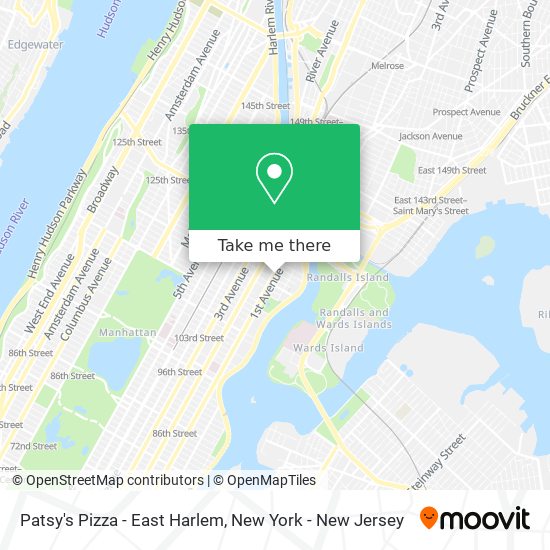 Mapa de Patsy's Pizza - East Harlem