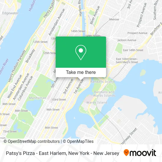 Patsy's Pizza - East Harlem map
