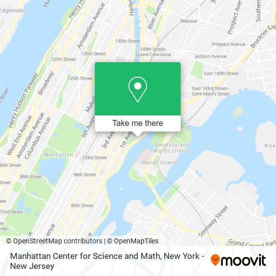 Mapa de Manhattan Center for Science and Math