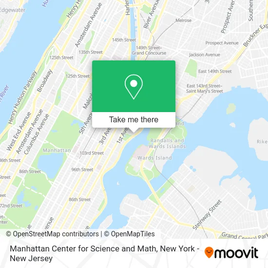 Manhattan Center for Science and Math map