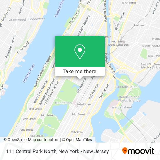 Mapa de 111 Central Park North