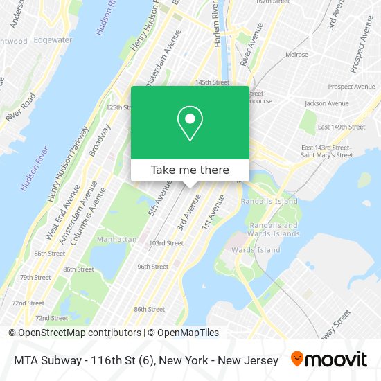 MTA Subway - 116th St map