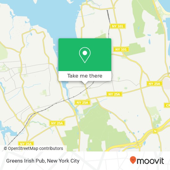 Mapa de Greens Irish Pub