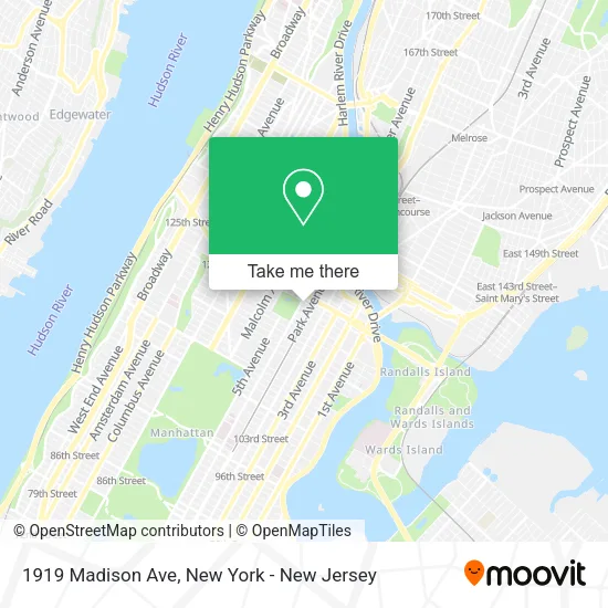 Mapa de 1919 Madison Ave