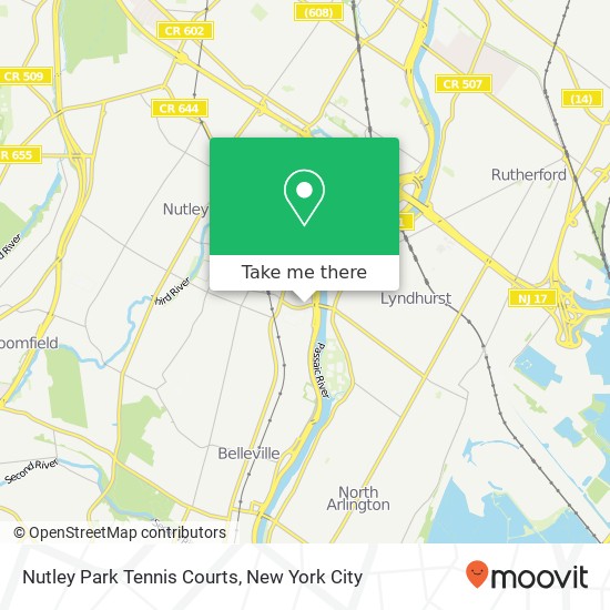 Nutley Park Tennis Courts map