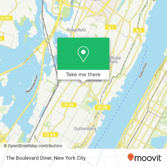 Mapa de The Boulevard Diner