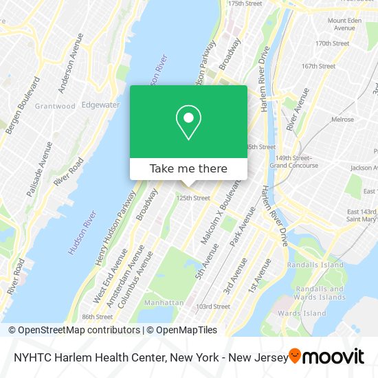 Mapa de NYHTC Harlem Health Center