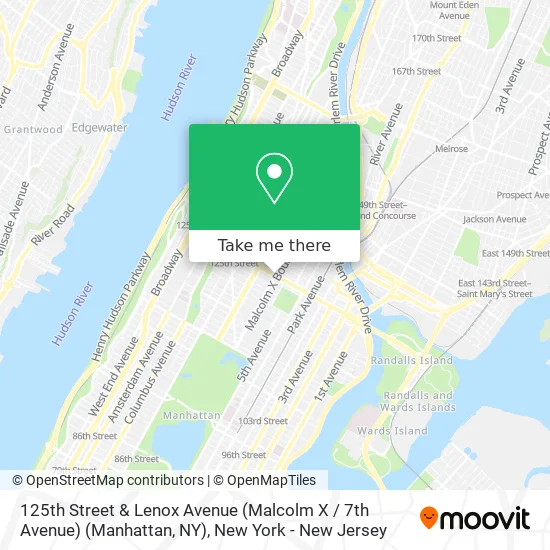125th Street & Lenox Avenue (Malcolm X / 7th Avenue) (Manhattan, NY) map