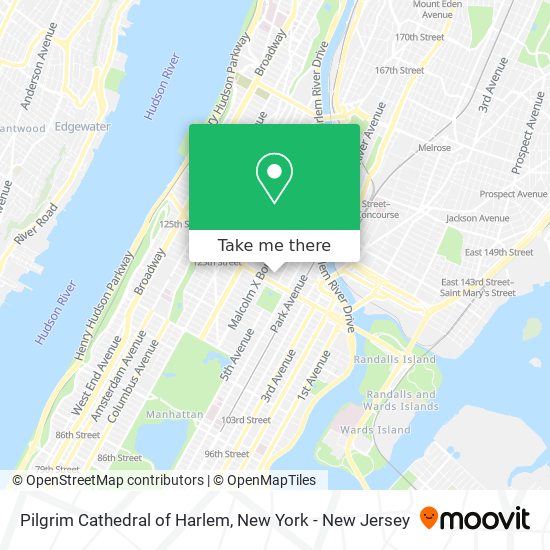 Pilgrim Cathedral of Harlem map