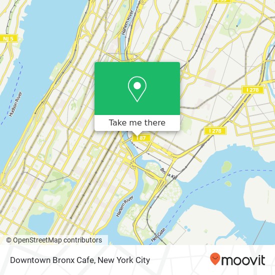 Mapa de Downtown Bronx Cafe