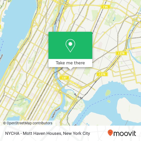 Mapa de NYCHA - Mott Haven Houses