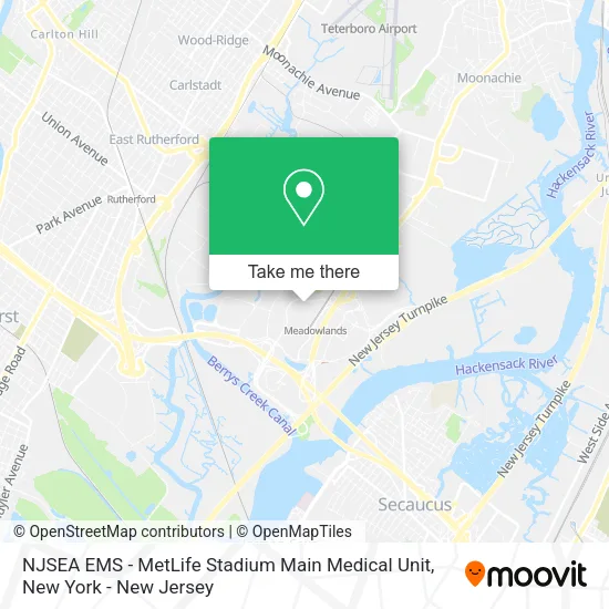 NJSEA EMS - MetLife Stadium Main Medical Unit map