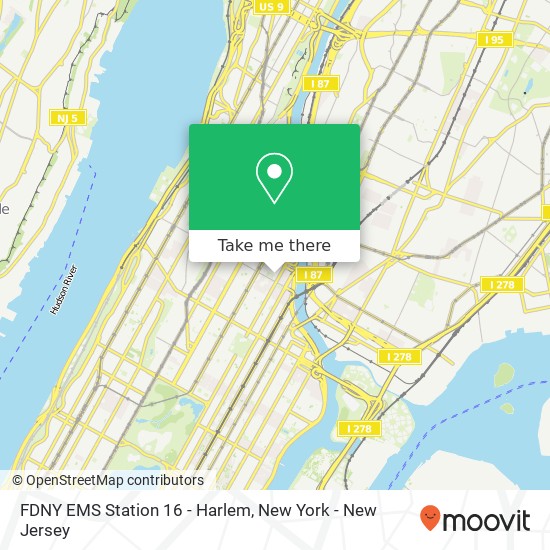 Mapa de FDNY EMS Station 16 - Harlem