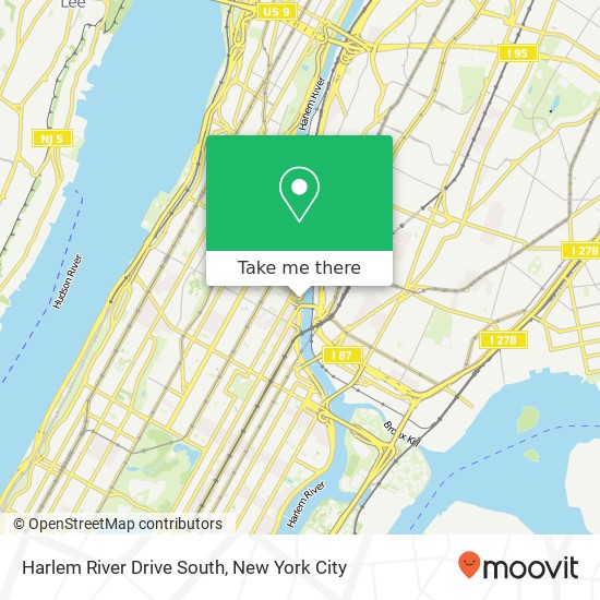 Mapa de Harlem River Drive South