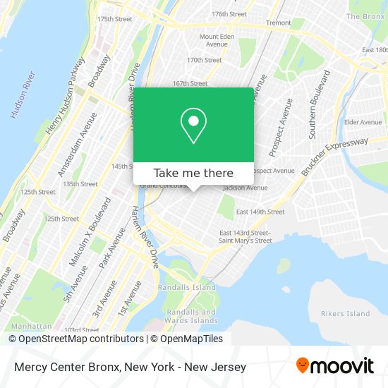 Mercy Center Bronx map