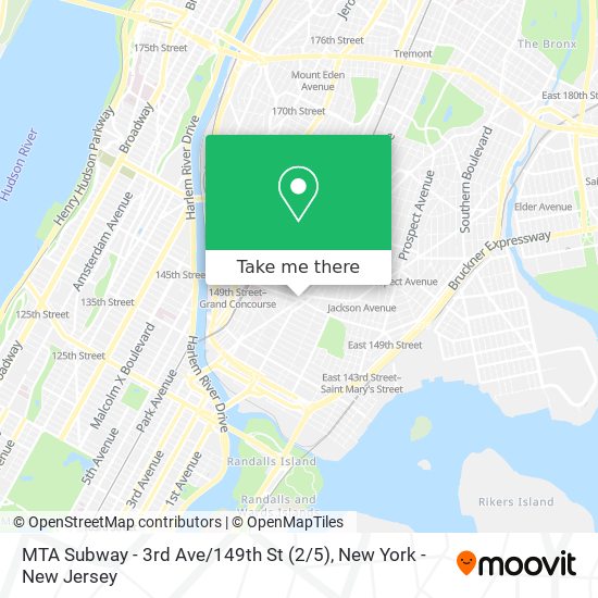 MTA Subway - 3rd Ave / 149th St (2 / 5) map