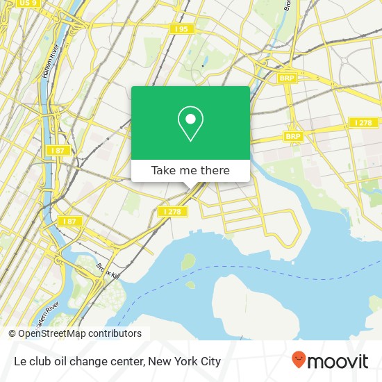 Le club oil change center map