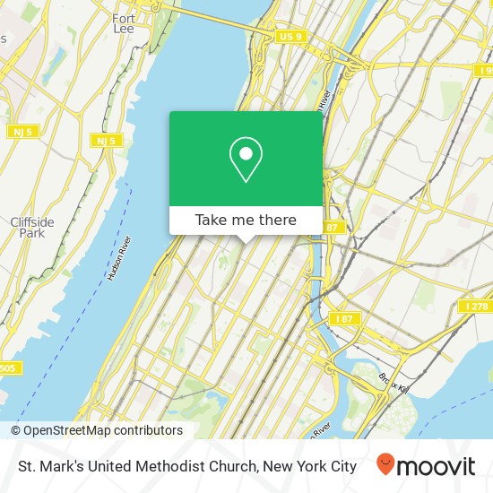 St. Mark's United Methodist Church map
