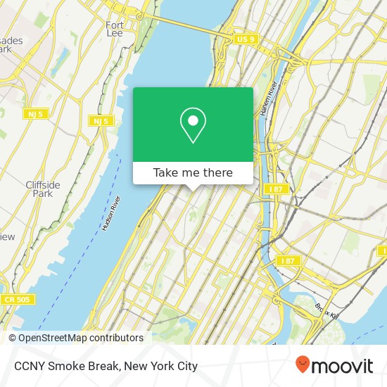 CCNY Smoke Break map