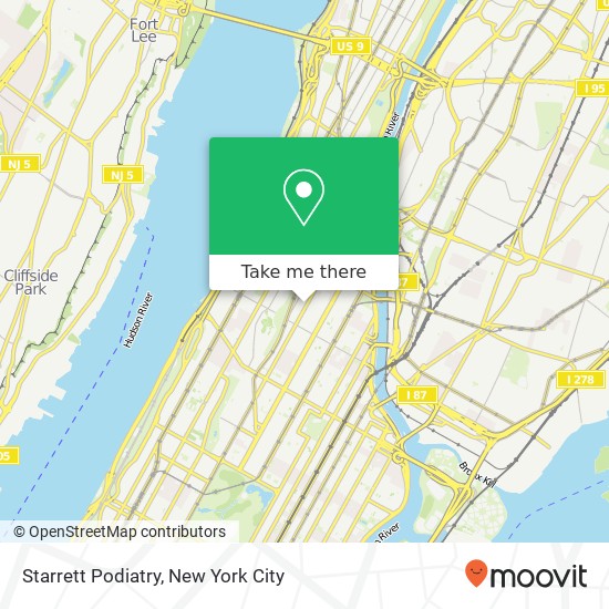 Starrett Podiatry map