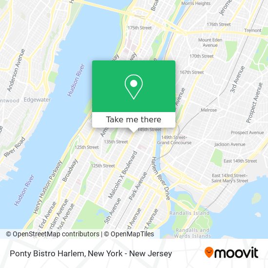 Mapa de Ponty Bistro Harlem