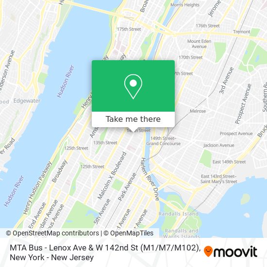 MTA Bus - Lenox Ave & W 142nd St (M1 / M7 / M102) map