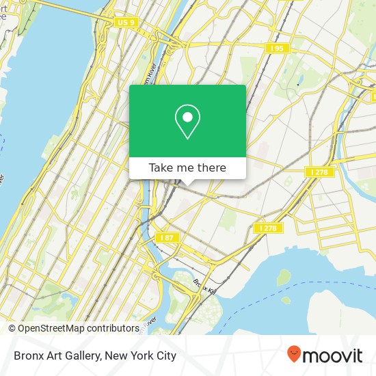 Bronx Art Gallery map
